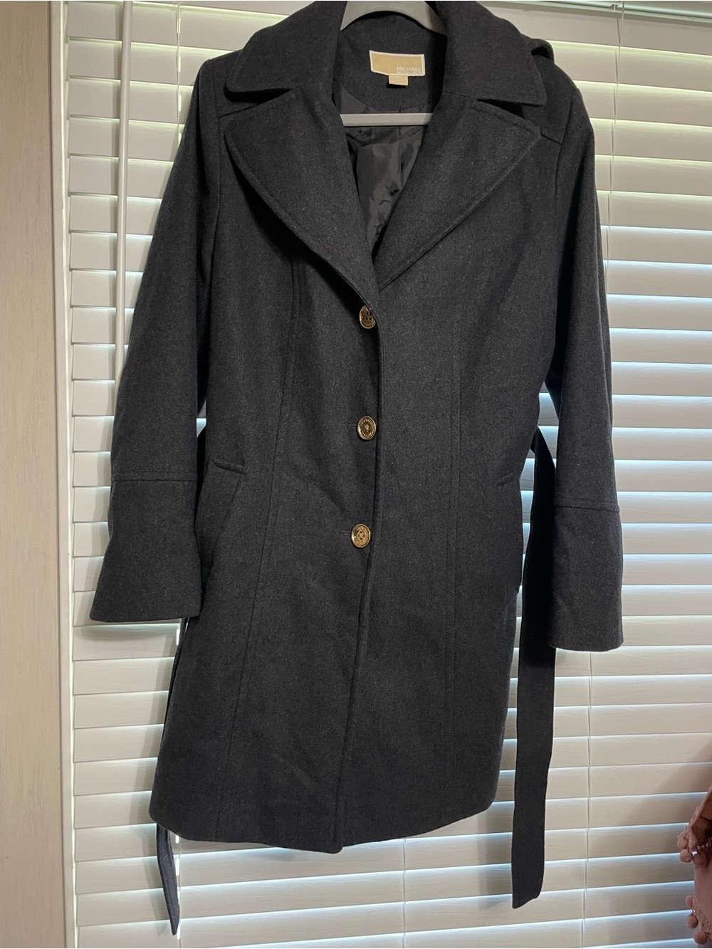 MICHAEL KORS Women's Wool-Blend Pea Coat Size 14